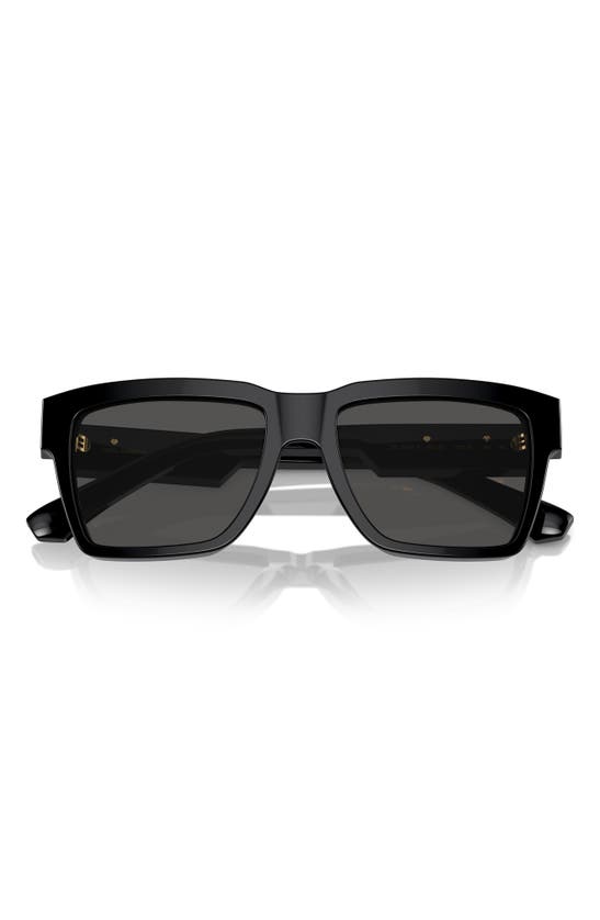 Dolce & Gabbana 55mm Pilot Sunglasses In Black