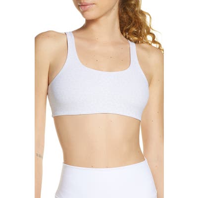 Alo Vapor Leopard Print Sports Bra