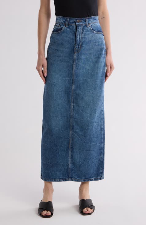 The Classic Maxi Denim Skirt