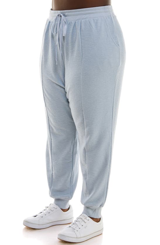 Nina Leonard Novelty Joggers In Soft Chambray