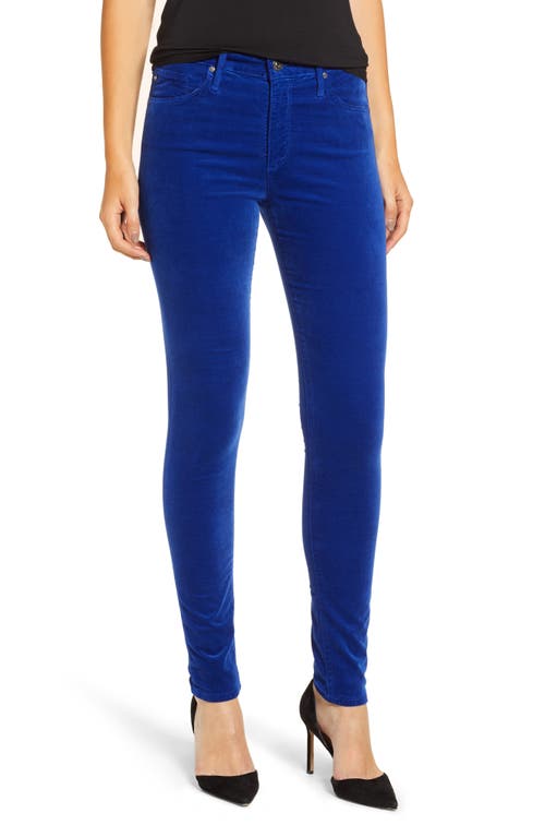 AG The Farrah High Waist Velvet Jeans in Egyptian Blue at Nordstrom, Size 24