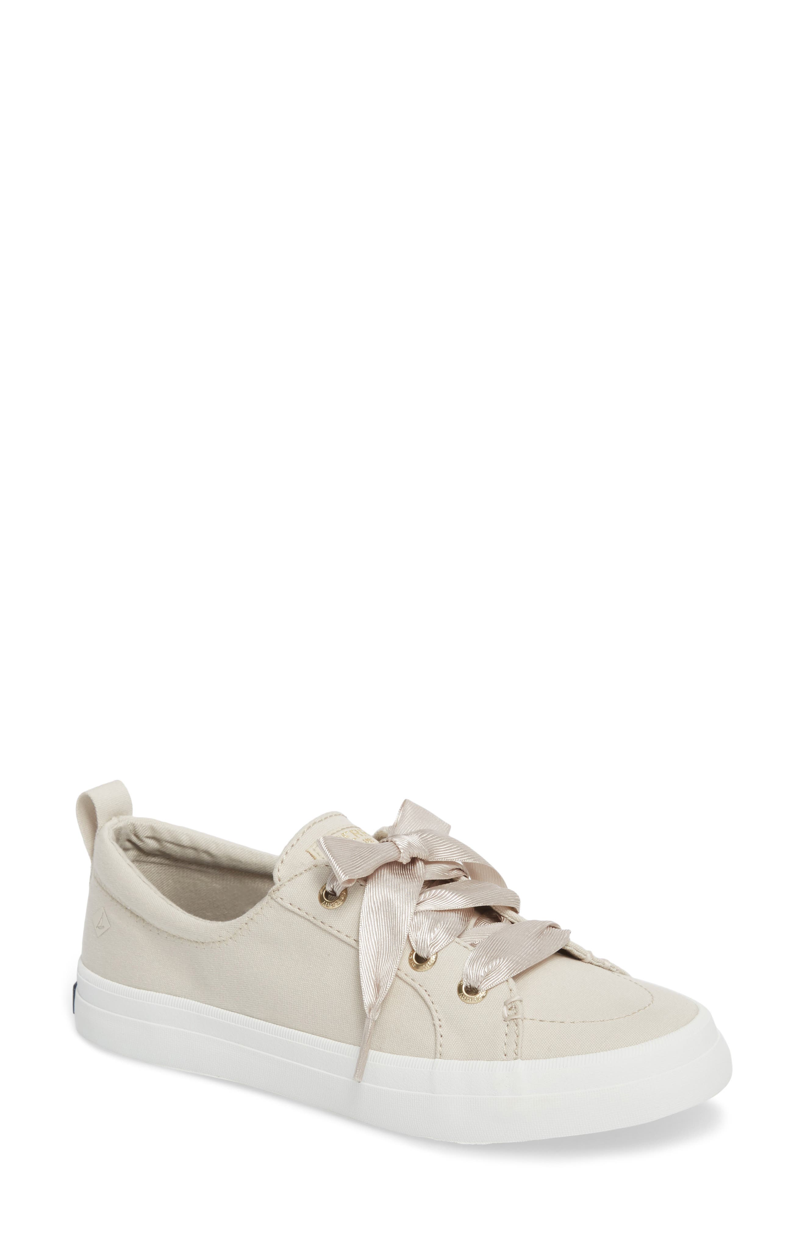 crest vibe satin lace sneaker