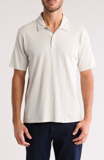 Rag & Bone Classic Cotton Slub Jersey Polo In Lunarock
