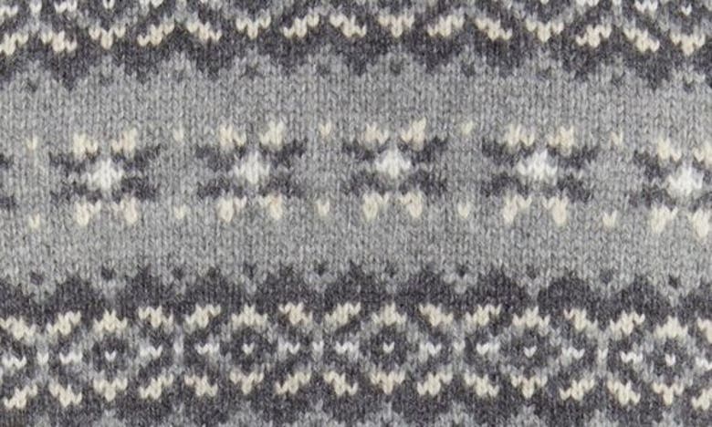 Faherty Highland Fair Isle Puff Sleeve Sweater In Grey Multi
