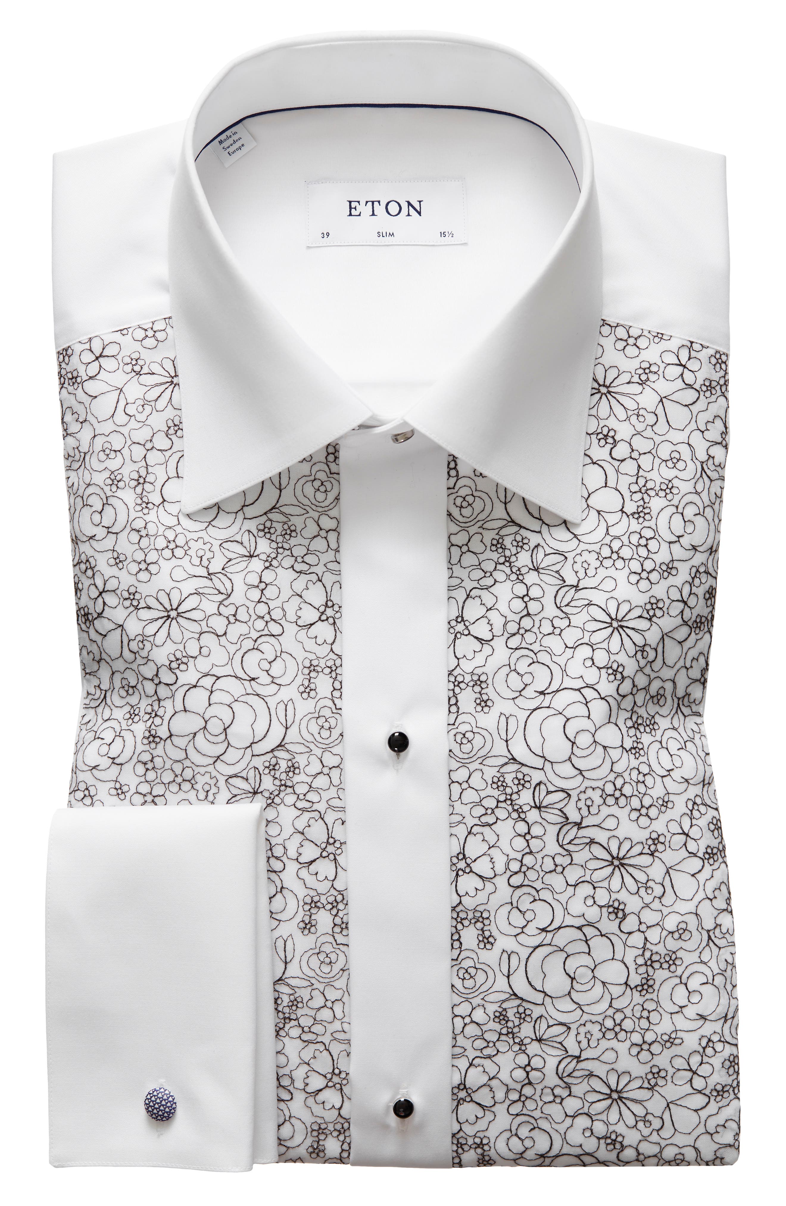 Eton Slim Fit Floral Tuxedo Shirt Nordstrom
