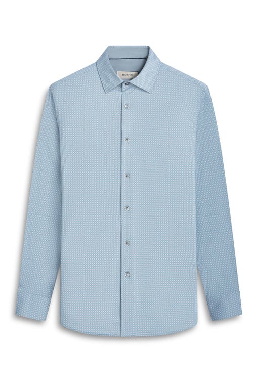 Bugatchi Jimmy Ooohcotton® Geo Print Button-up Shirt In Sage