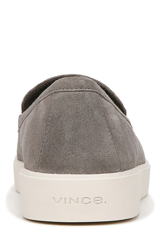 Vince Toren Mens Leather Slip On Loafers In Smokegrey
