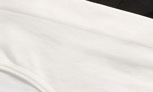 Nordstrom Kids' Assorted 2-pack Seamless Hipster Briefs In Black- White Pack