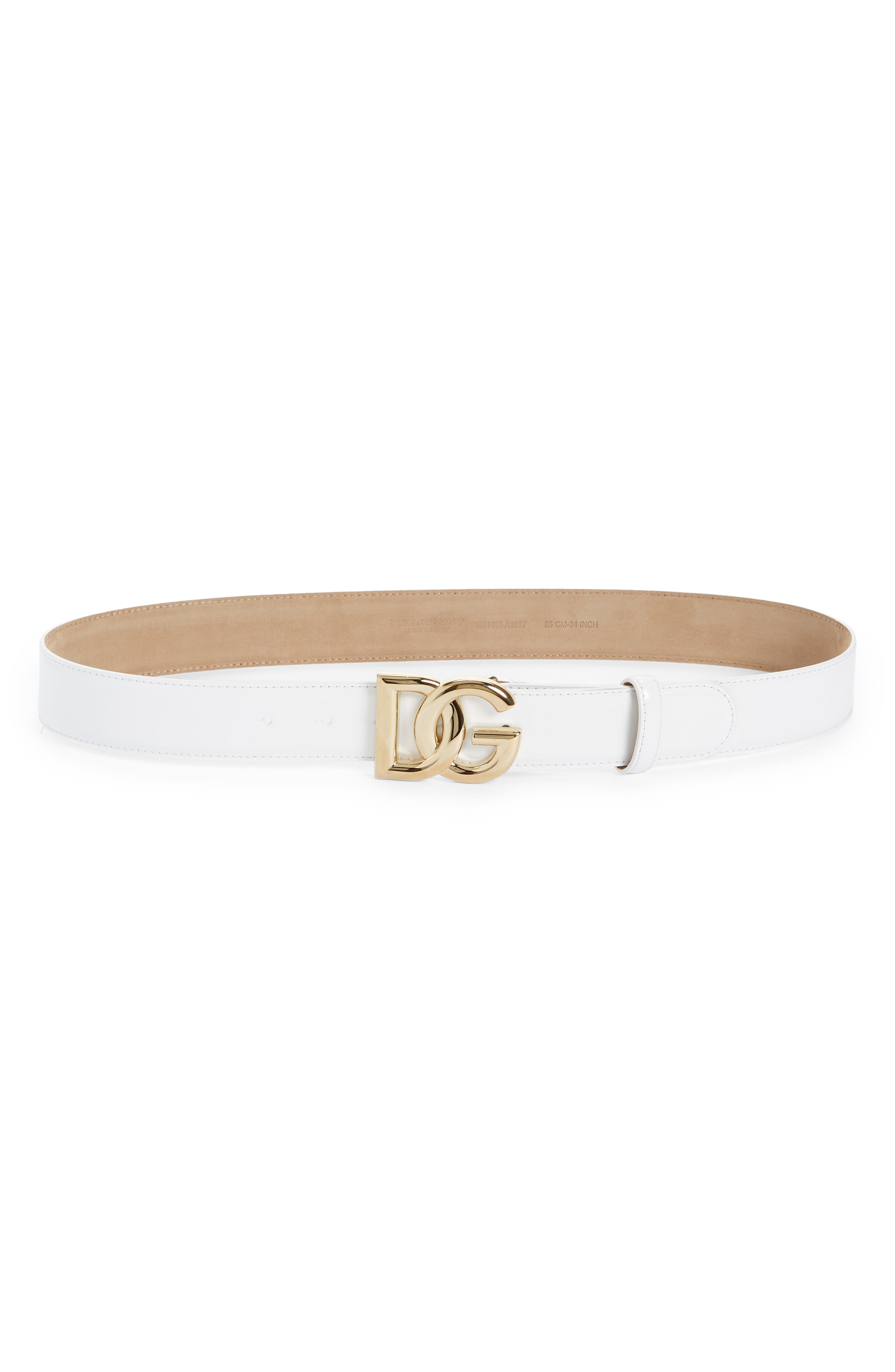 womens white designer belt