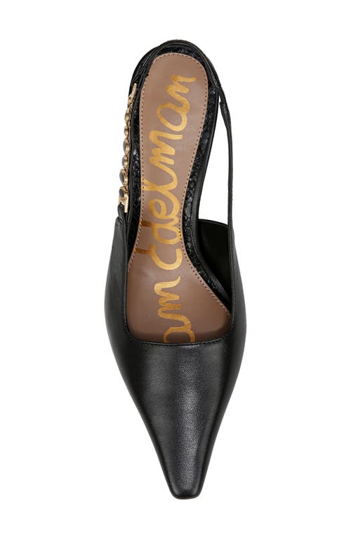 Shop Sam Edelman Baker Pointed Toe Slingback Pump In Black