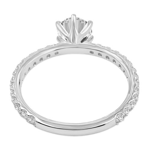 Asany Love Grown Collection 14k White Gold Round Cut Lab Grown Diamond Solitaire Engagement Ring In 14k White Gold