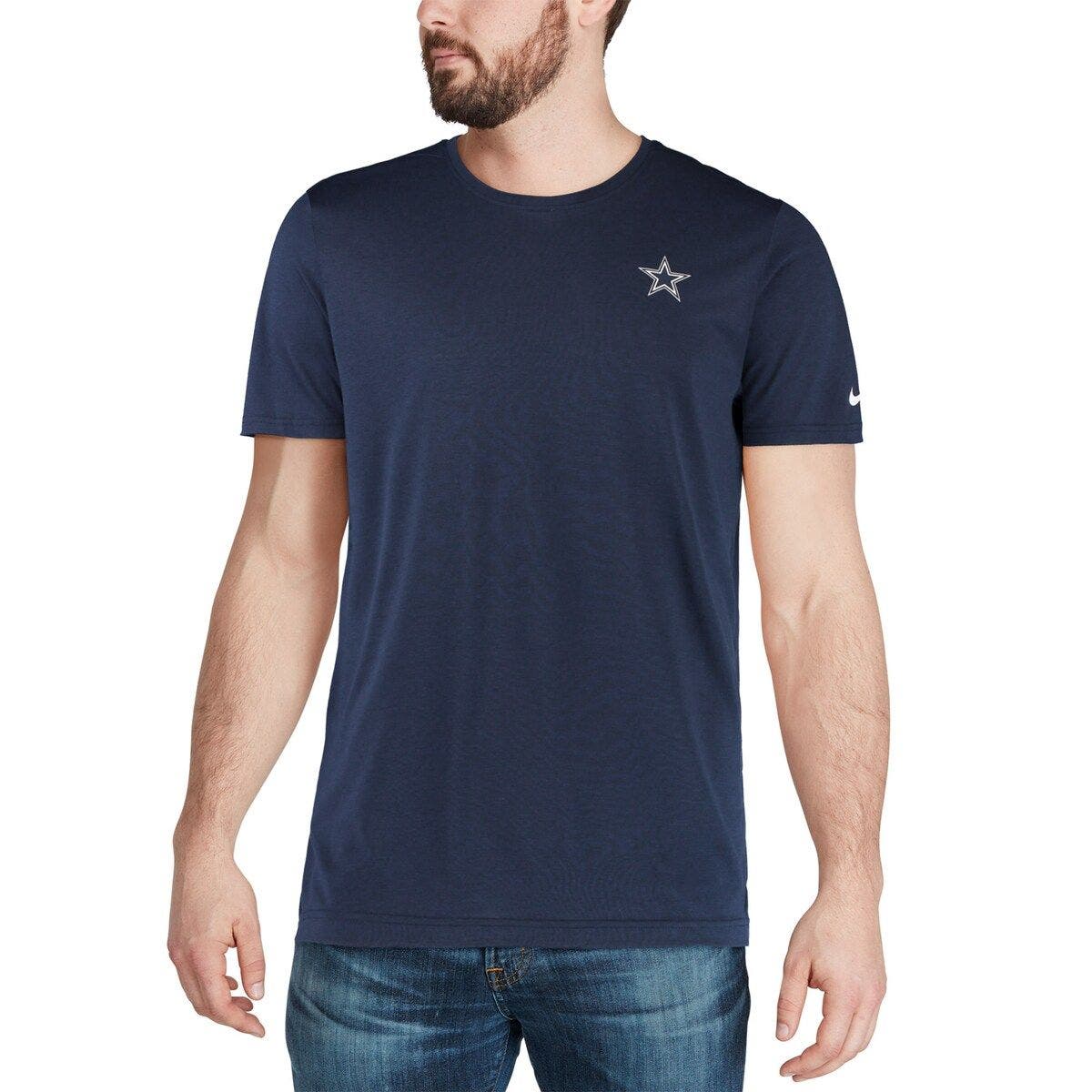 Nike Men's Nike Navy Dallas Cowboys Sideline Coaches Logo Performance T ...