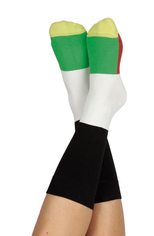 Doiy Pack Of 2 Maki Box Socks In Black/green/orange Multi