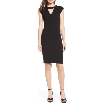 Sentimental Ny Victorious Keyhole Body-Con Dress, Black