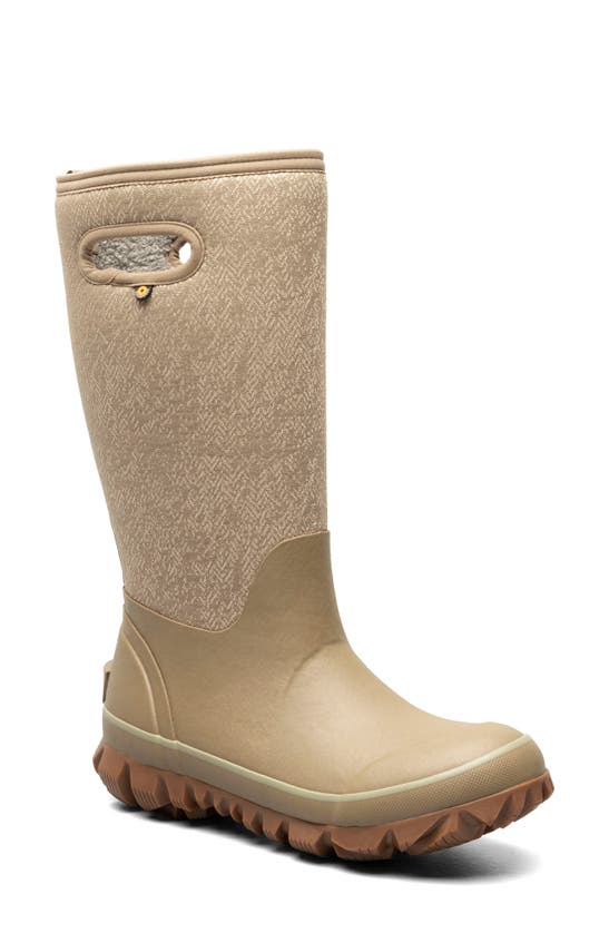 Bogs Whiteout Faded Waterproof Winter Boot In Taupe