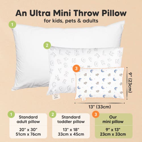 Shop Keababies Mini Toddler Pillow With Pillowcase In Space Drift