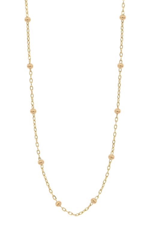 Bony Levy 14K Gold Mykonos Beaded Chain Necklace in 14K Yellow Gold at Nordstrom, Size 24