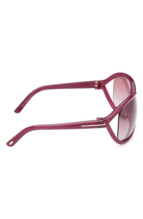 Shop Tom Ford 68mm Gradient Square Sunglasses In Violet/violet Mirror