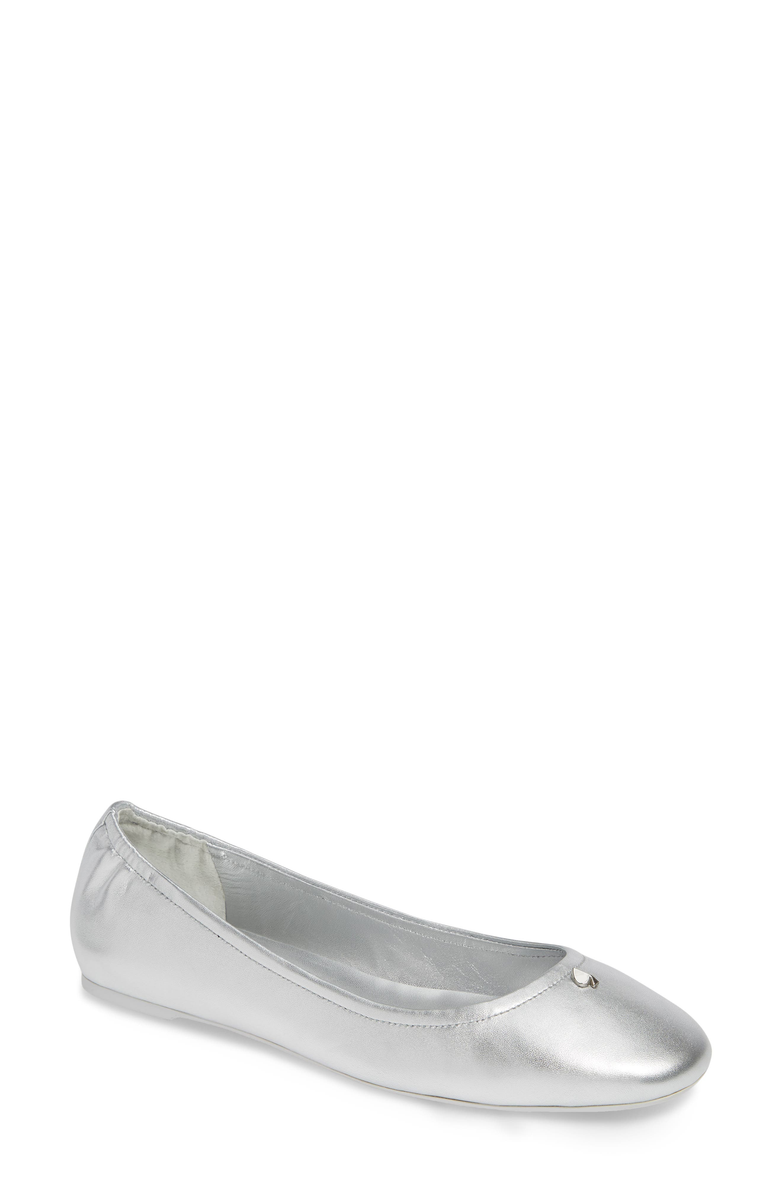 kate spade silver flats