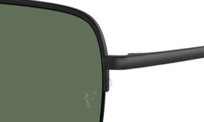 Oliver Peoples Roger Federer 56mm Polarized Pilot Sunglasses In Matte Black Polarized
