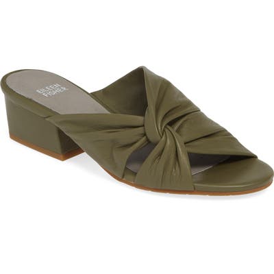 Eileen Fisher Petula Twisted Slide Sandal- Green