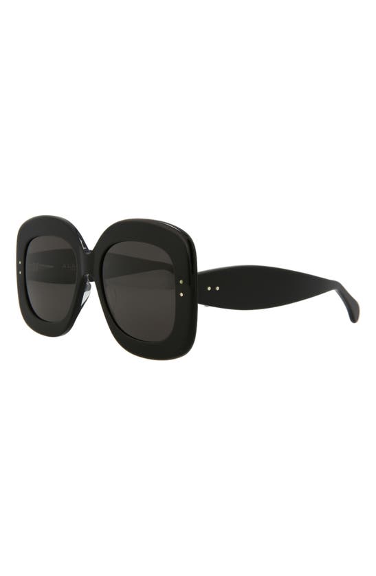 Shop Alaïa 54mm Square Sunglasses In Black Black Grey