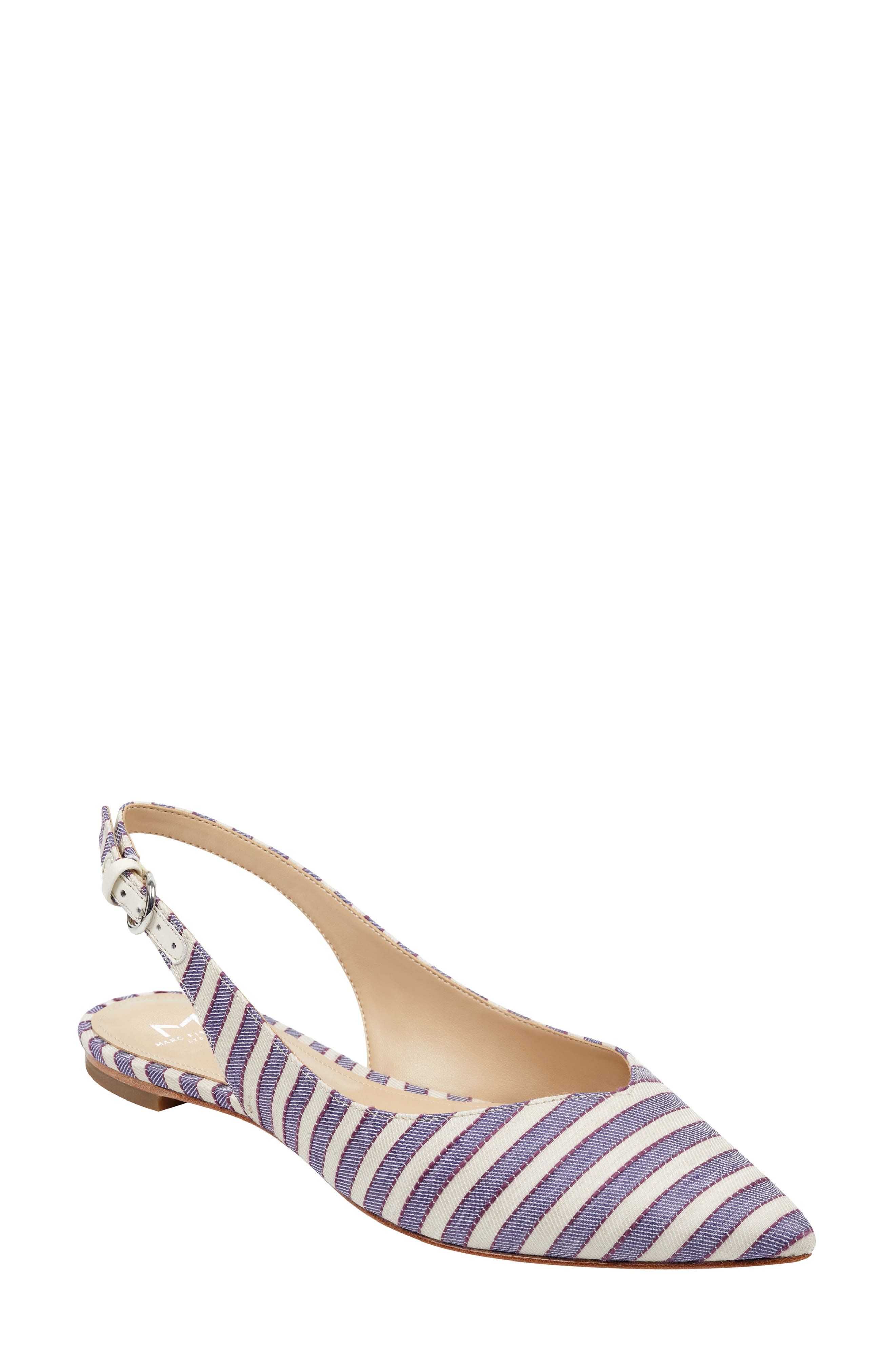 Marc Fisher Ltd Samera Slingback Flat, Beige