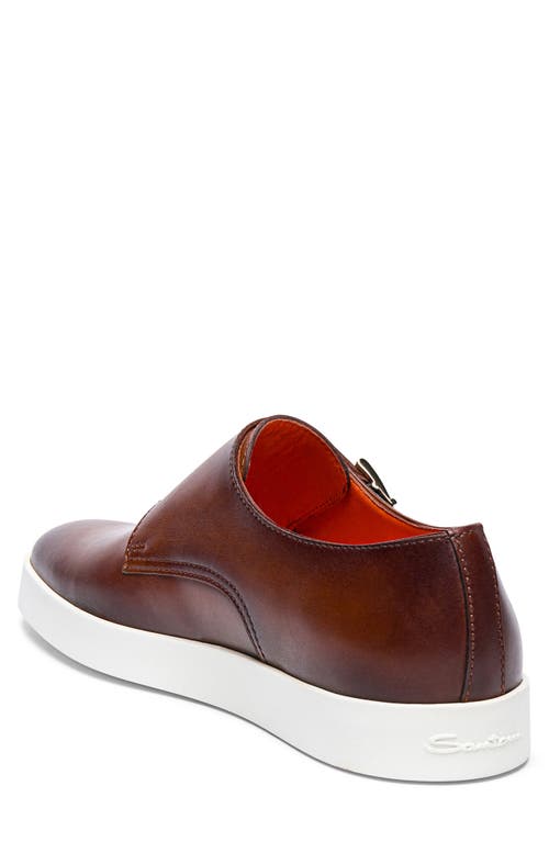 Shop Santoni Bankable Sneaker In Brown-m48