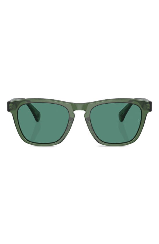 Oliver Peoples X Roger Federer 54mm Pillow Sunglasses In Dark Green