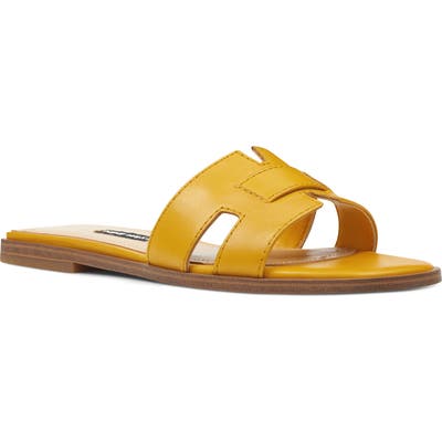 Nine West Gianna Cutout Slide Sandal- Yellow