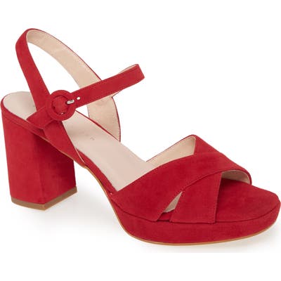 Patricia Green Selma Block Heel Sandal, Red