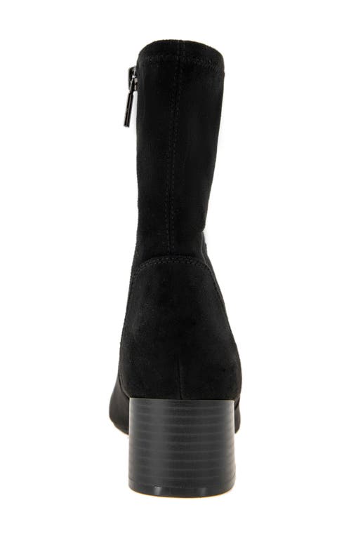 Reaction Kenneth Cole Raleigh Block Heel Bootie In Black Micro