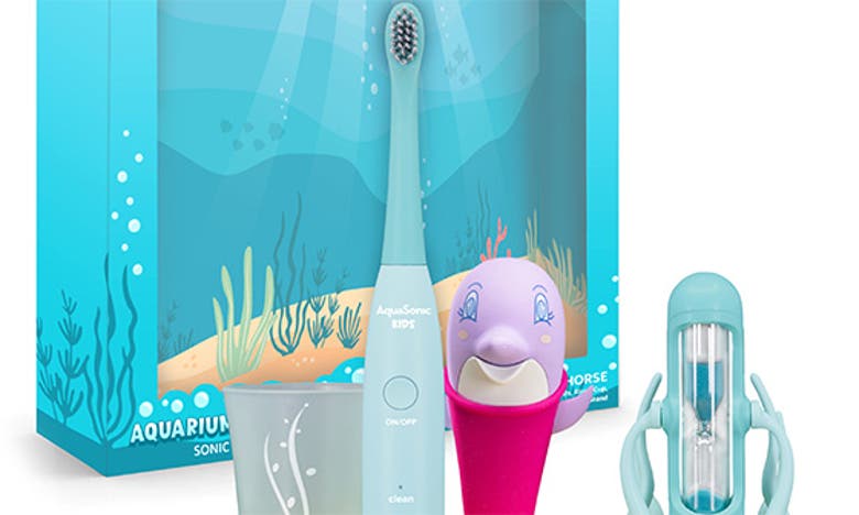 AQUASONIC AQUARIUM ADVENTURES KIDS TOOTHBRUSH SET