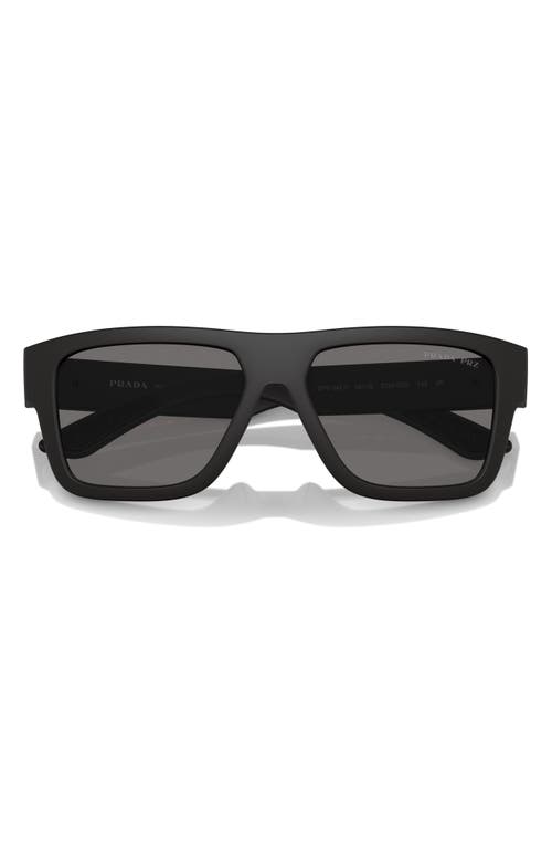 Prada Ps04zs Dg002g Nero Gommato Sunglasses In Rubber Black