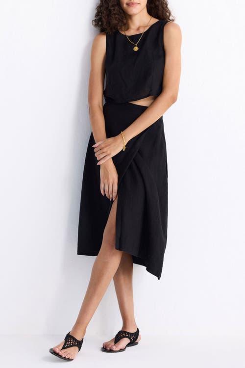 Reistor Overlap Midi Skirt In Black
