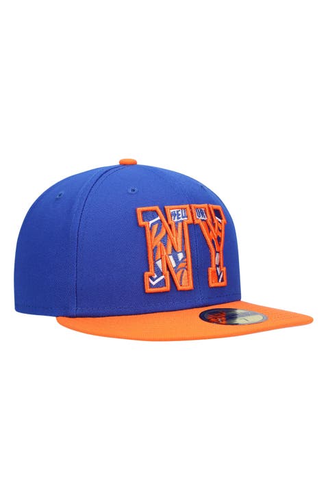 Men's New Era Turquoise York Knicks 2-Time Champions Breeze Grilled Yellow Undervisor 59FIFTY Fitted Hat