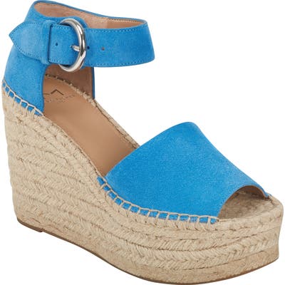 Marc Fisher Ltd Alida Espadrille Platform Wedge, Blue