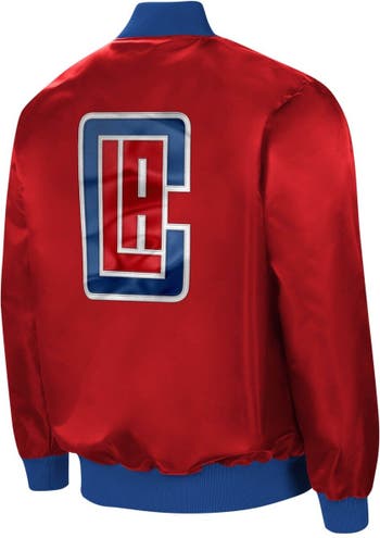 STARTER Men's Starter Red LA Clippers The Ambassador Satin Full-Zip Jacket