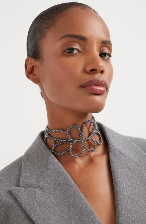 Shop Brunello Cucinelli Ramage Choker In Silver