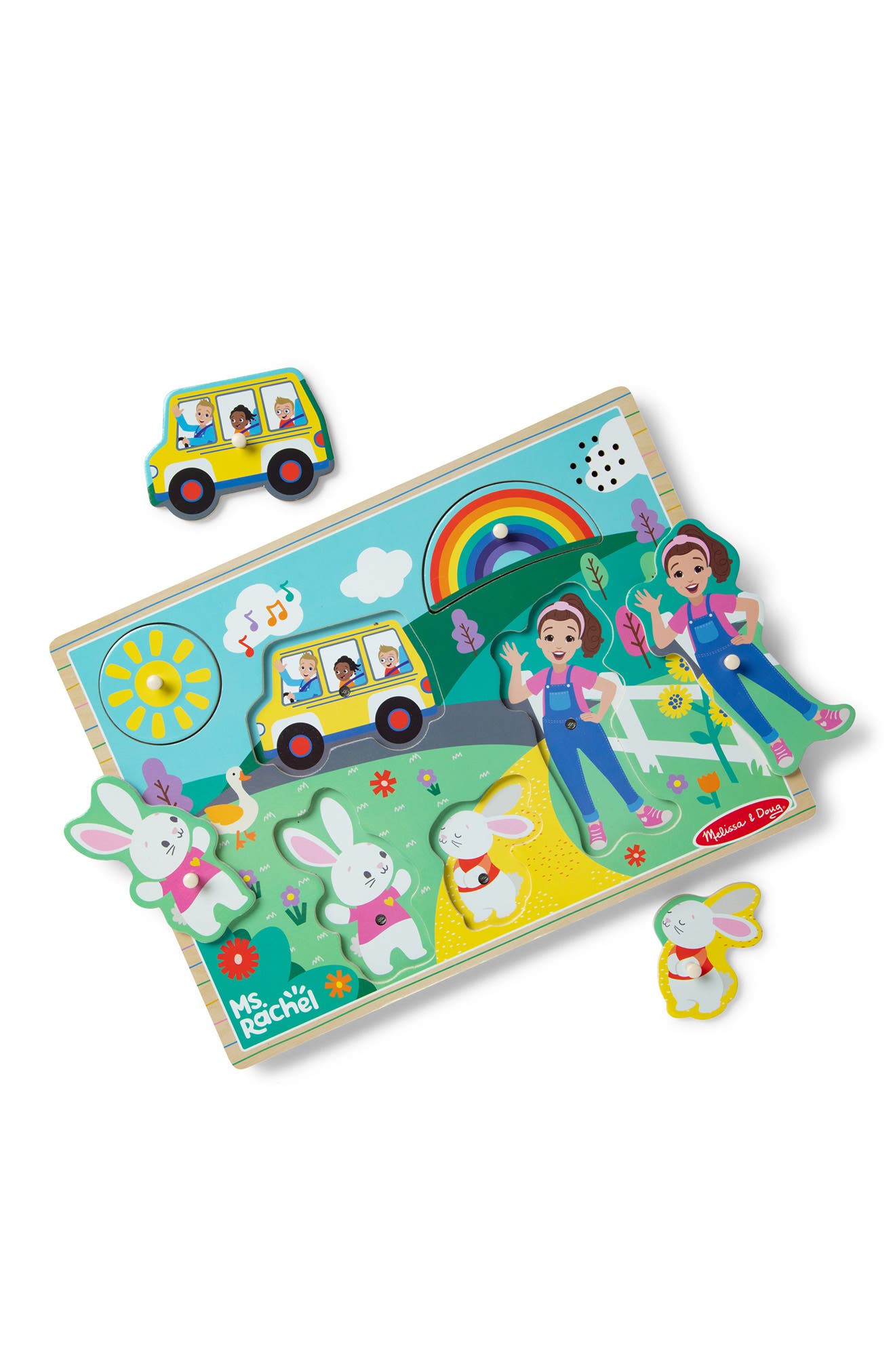 Melissa & Doug Ms. Rachel 6-Piece Wooden Song Puzzle 