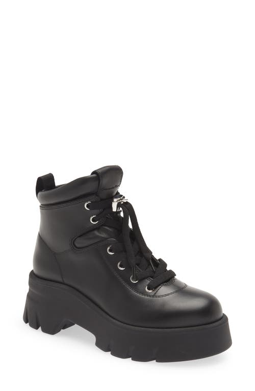 Gianvito Rossi Leather Hiking Boot in Black