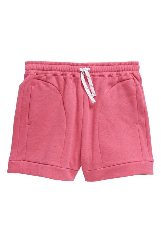 Zella Girl Kids' Korra Oversize Fleece Shorts In Pink Diva
