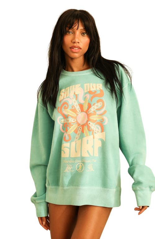 Dippin Daisys Save Our Surf Long Sleeve Crewneck Rider at Nordstrom,