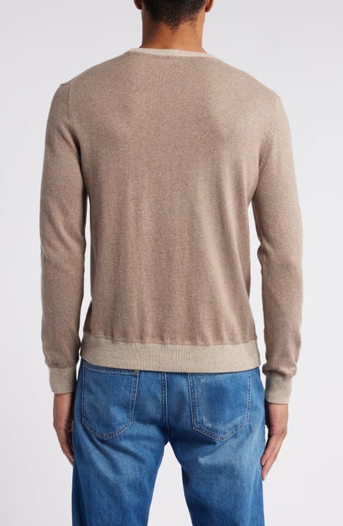 Rails Burns Cotton Blend Sweater In Mocha Heather