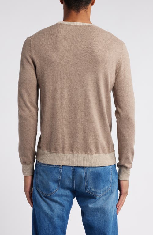 Shop Rails Burns Cotton Blend Sweater In Mocha Heather