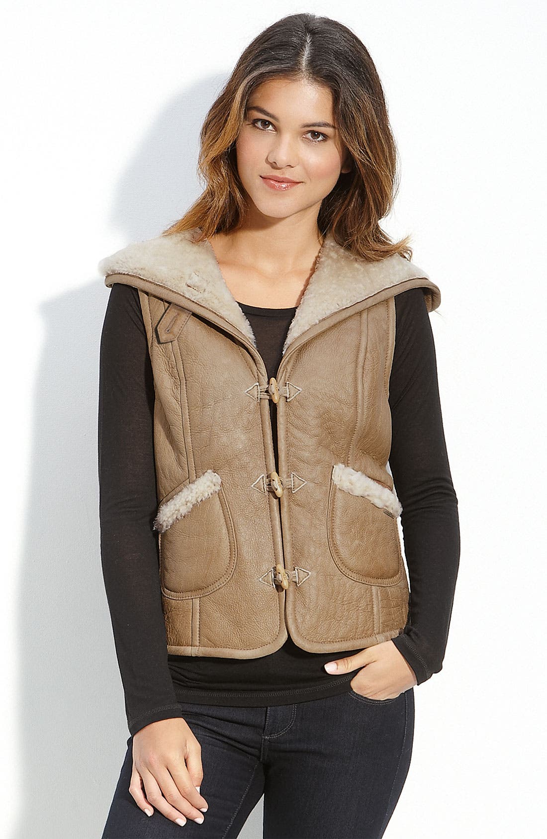 ugg shearling vest