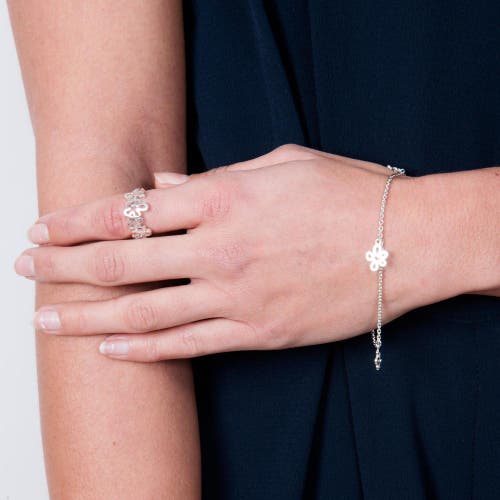 Lucy Quartermaine Open Splash Bracelet In Sterling Silver