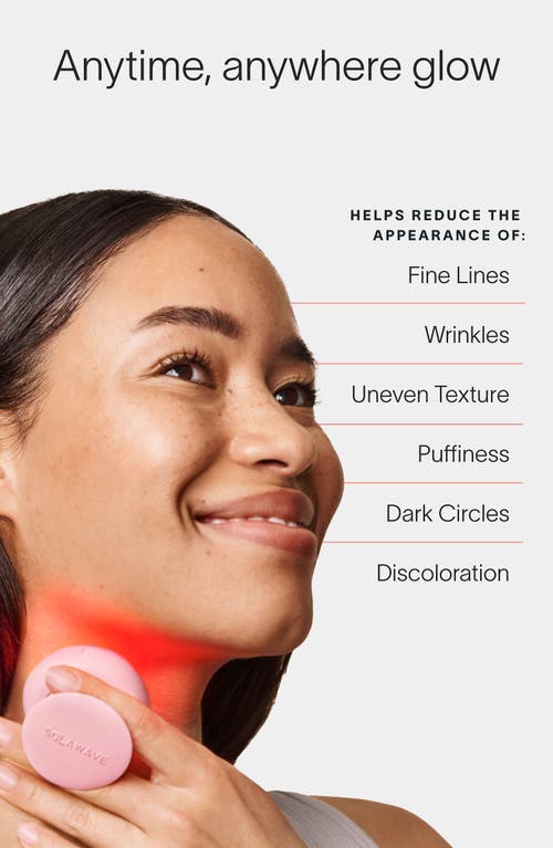 Solawave 2-in-1 Skincare Mini Led Red Light Device In Pink