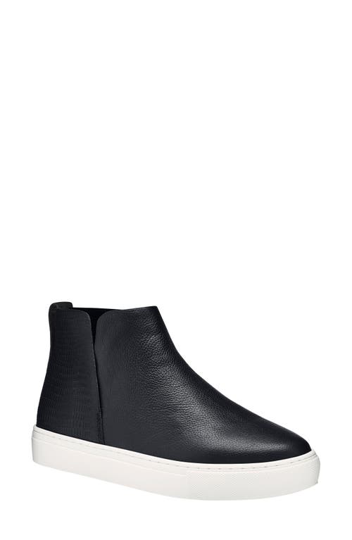 Falcon Water Resistant Sneaker Bootie in Black Leather