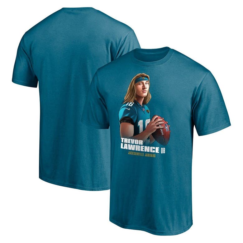 FANATICS FANATICS BRANDED TREVOR LAWRENCE TEAL JACKSONVILLE JAGUARS PLAYER GRAPHIC T-SHIRT